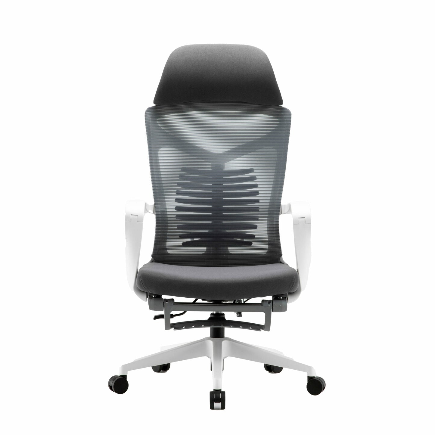 Silla Ejecutiva S81 Mesh Gris con Descansa Pies – Ergonómica y Funcional para Oficina