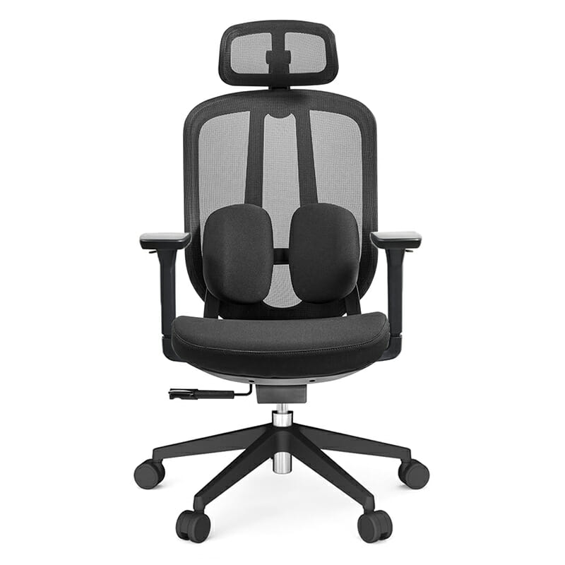 Silla Ejecutiva Organic Mesh Negra – Ergonómica con Cabecera Ajustable y Base Negra