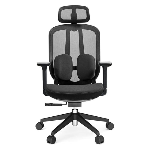 Silla Ejecutiva Organic Mesh Negra – Ergonómica con Cabecera Ajustable y Base Negra