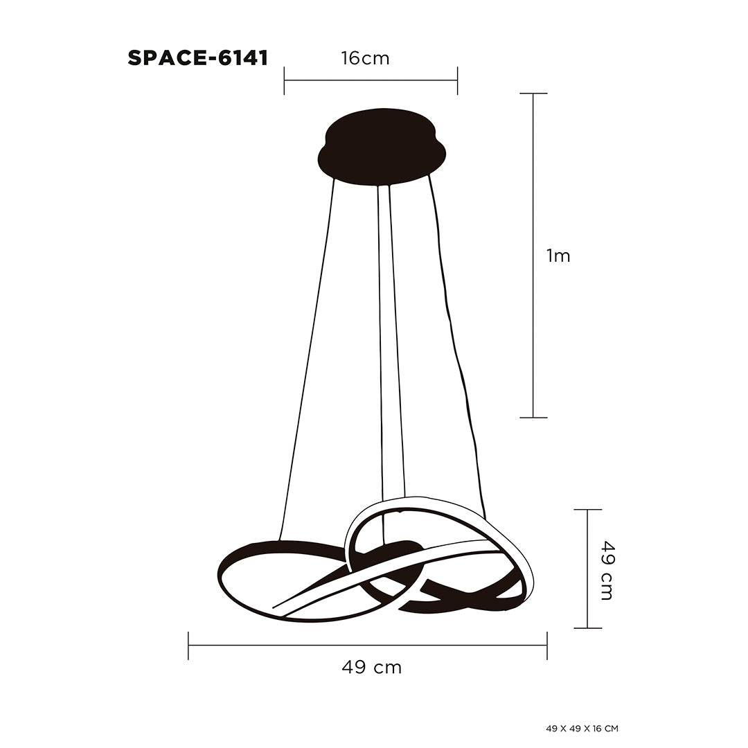 Candil Colgante Space