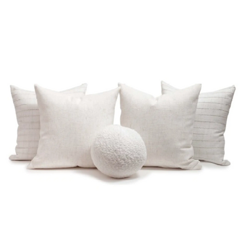 Set 5 Cojines Decorativos A&A Blanco — Pureza Luminosa · Interior
