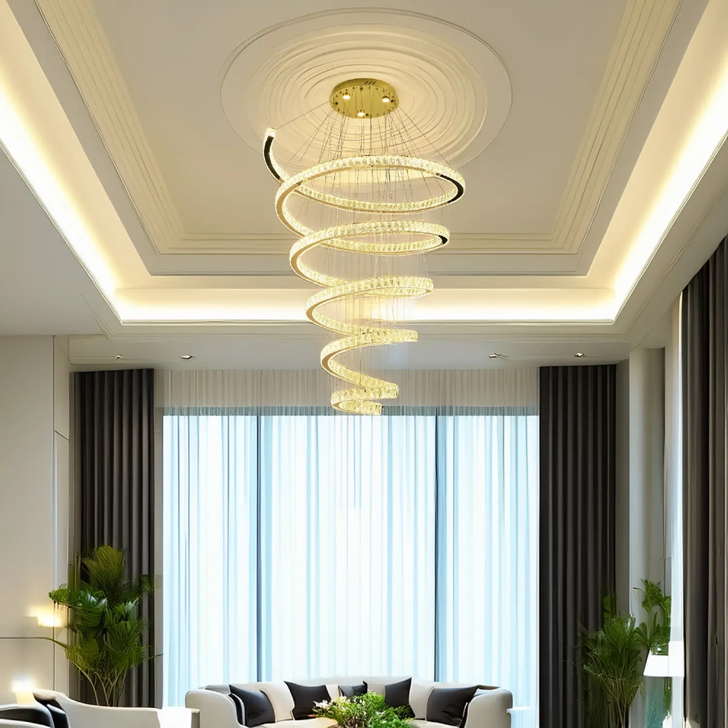 Candil Moderno CLASSCL00113 Espiral Dorado Class Iluminación