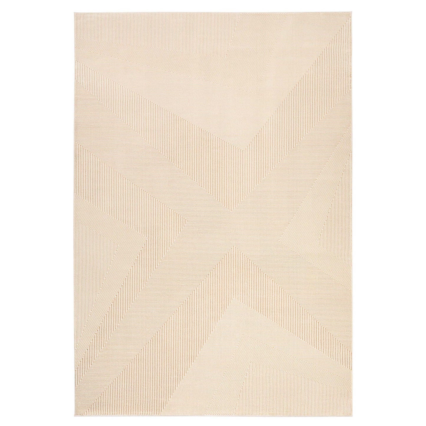 Tapete Decorativo Livia T4066 Crema / Oro – Geométrico · Interior