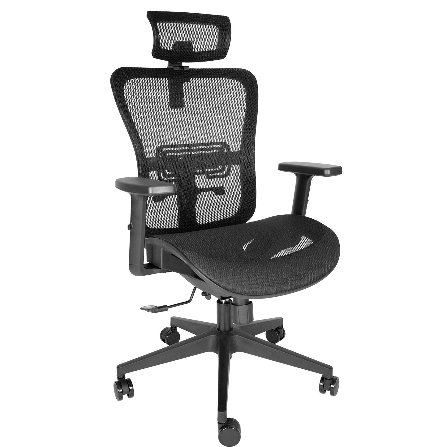 Silla Ejecutiva Draco OHE-605 Negra – Diseño Ergonómico con Soporte Lumbar y Cabecera Ajustable