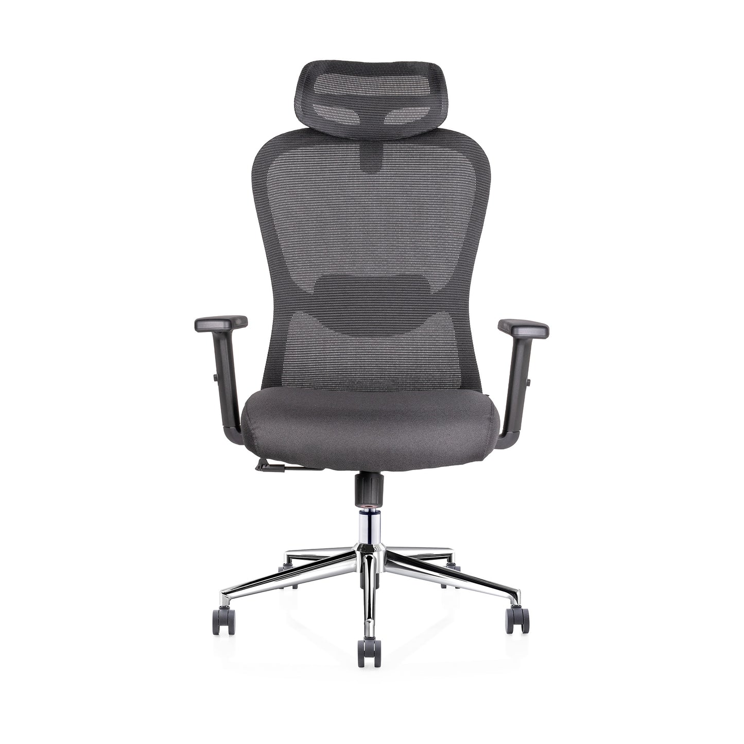 Silla Ejecutiva Athelier OHE-905 Negra – Ergonomía Avanzada con Cabecera y Espuma de Alta Densidad