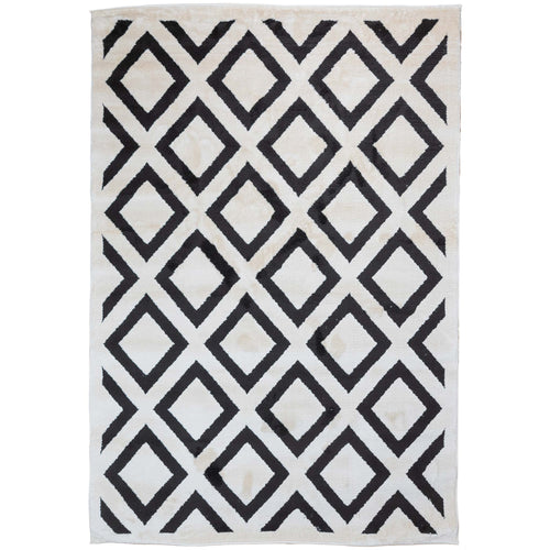 Tapete Decorativo OPTIKA T9055 Crema / Negro – Geométrico · Interior
