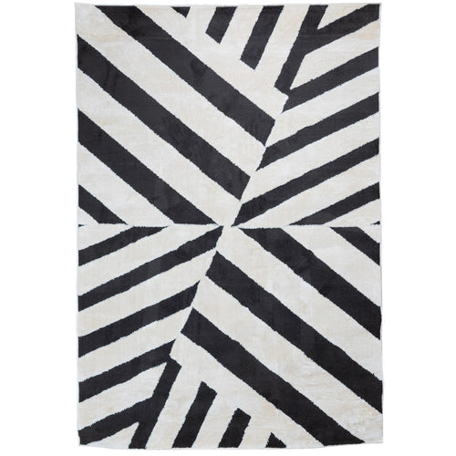 Tapete Decorativo OPTIKA T9056 Crema / Negro – Geométrico · Interior