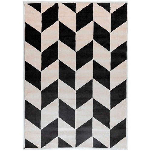 Tapete Decorativo OPTIKA T9052 Crema / Negro – Geométrico · Interior