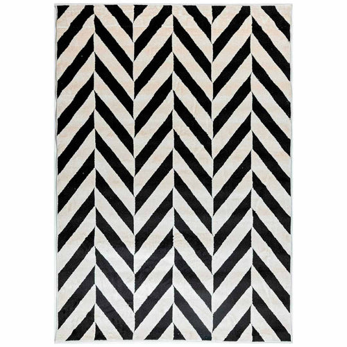 Tapete Decorativo OPTIKA T9053 Crema / Negro – Geométrico · Interior