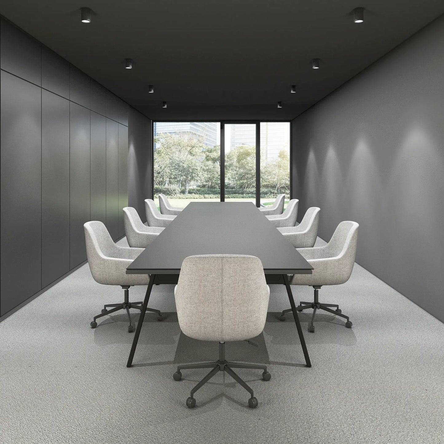 Silla Ejecutiva Tripoli OHE-2005 Gris – Ergonomía Profesional con Estilo Moderno