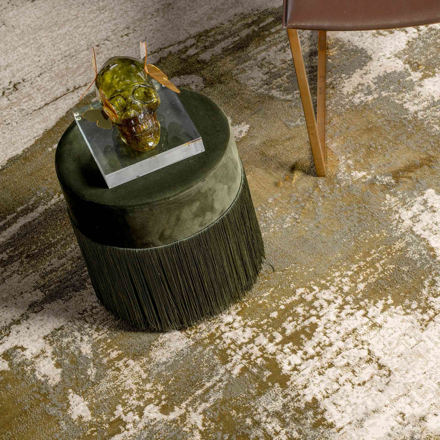 Tapete Decorativo Feizy Zuria 1016C – Abstracto Moderno con Acabado Metálico Taupe