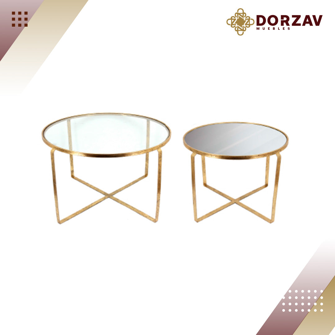Mesa Ocasional Vivi Tag 2 Mesas Gold