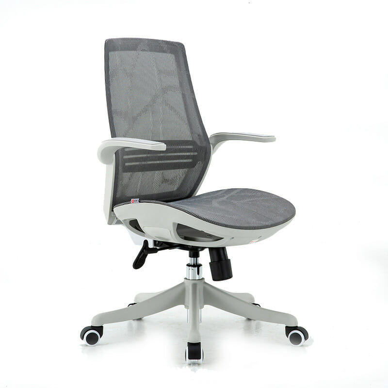 Silla Ejecutiva S59 Mesh Gris – Ergonómica con Soporte Lumbar y Brazos Abatibles
