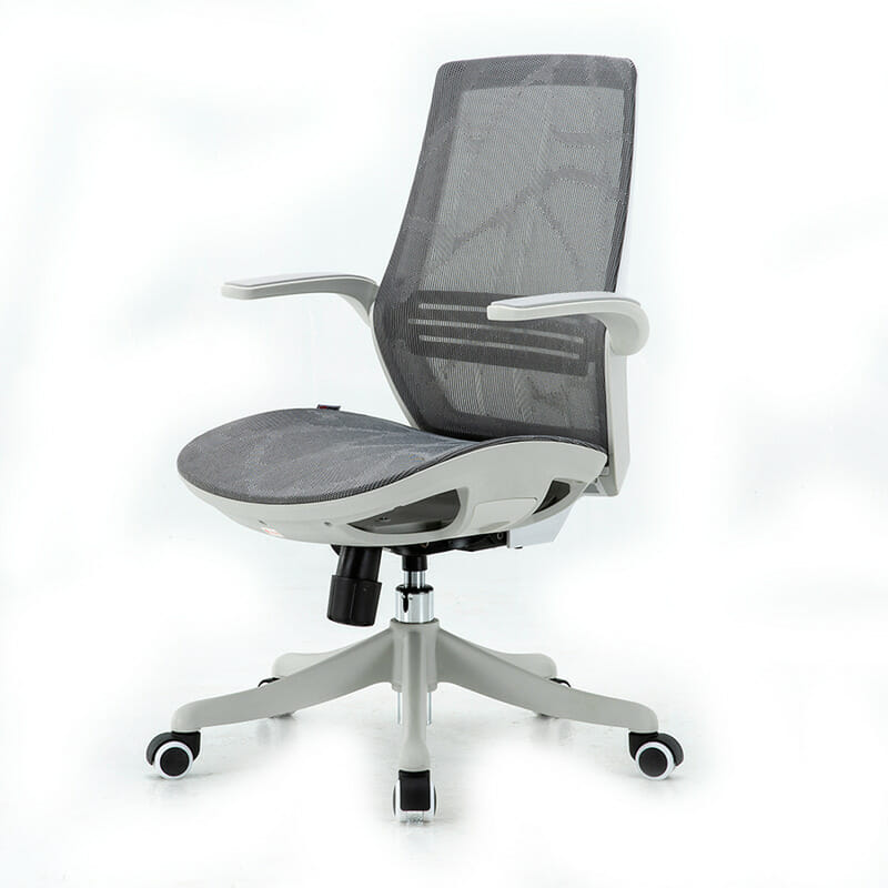 Silla Ejecutiva S59 Mesh Gris – Ergonómica con Soporte Lumbar y Brazos Abatibles