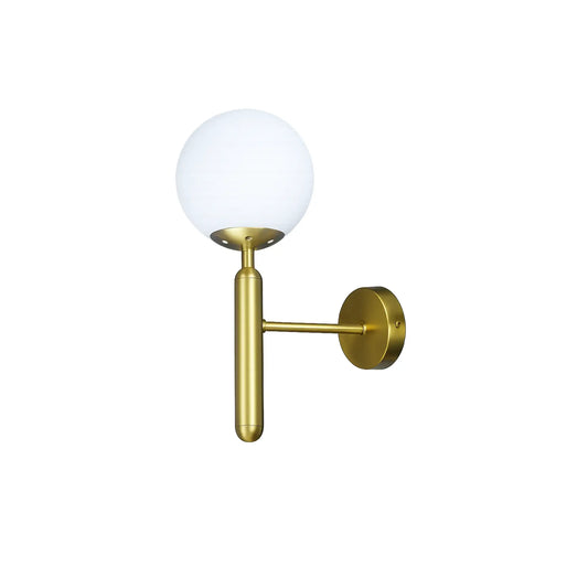 Arbotante Moderno 2AHW12 Dorado con Vidrio Blanco Class Iluminación