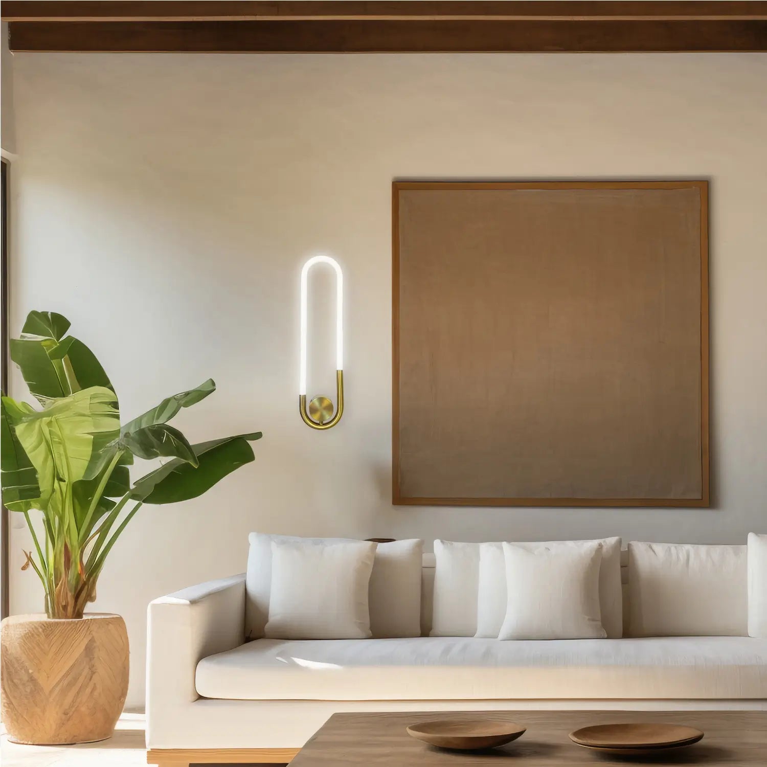 Arbotante Minimalista 2ATP123 Blanco y Dorado Class Iluminación