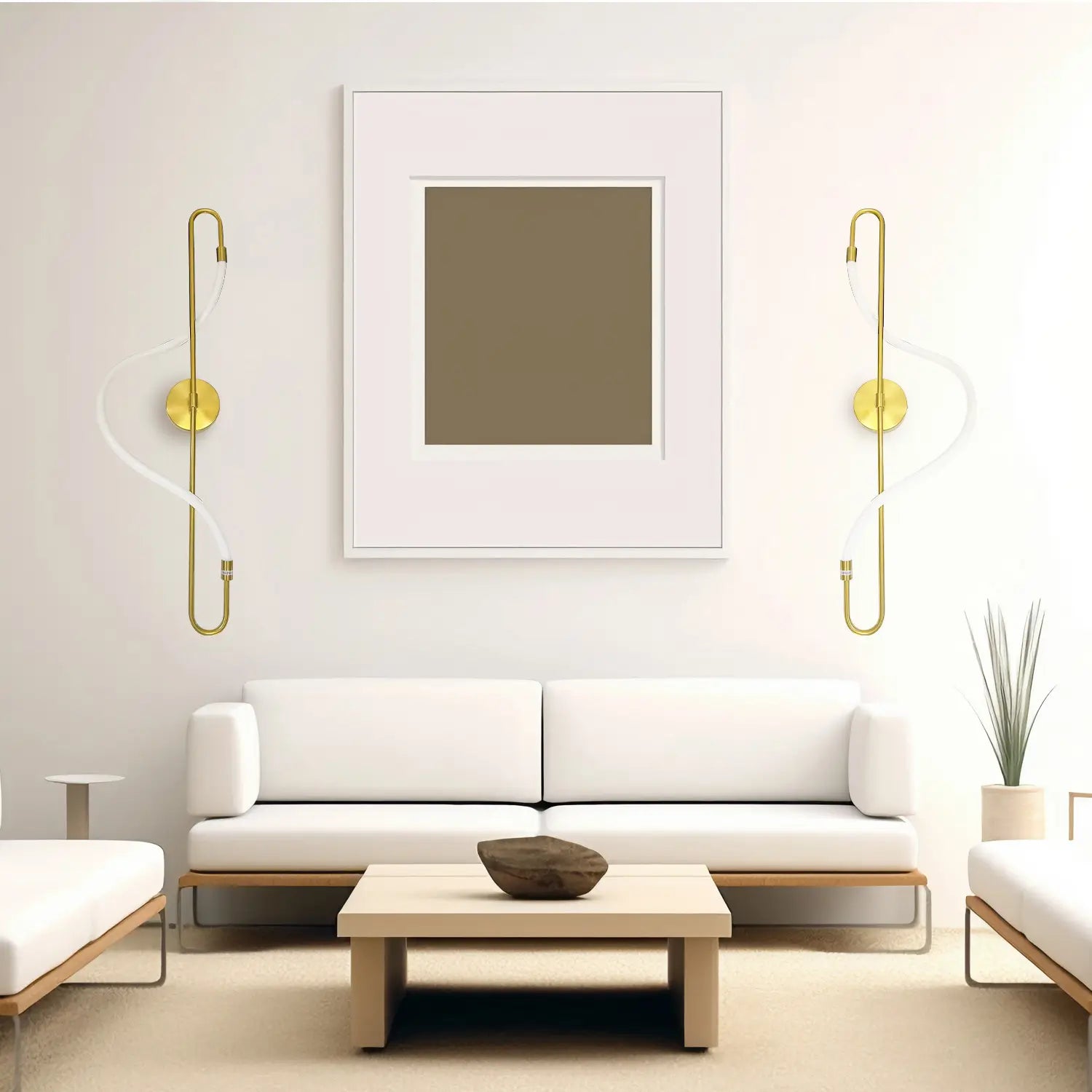 Arbotante Minimalista 2ATP124 Dorado y Blanco Class Iluminación
