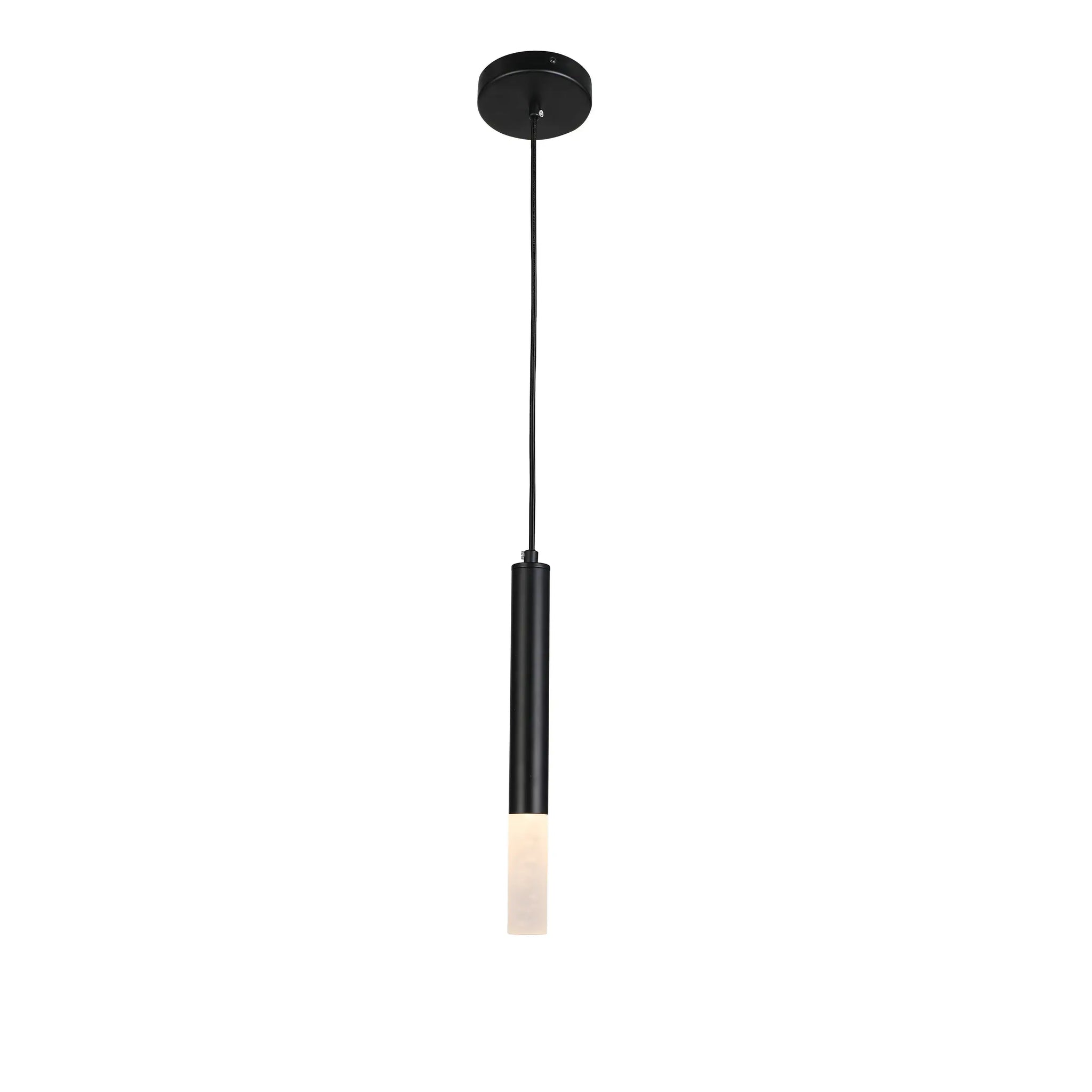 Candil Individual Minimalista 2CLDI101 Negro con Acrílico Mate Class Iluminación