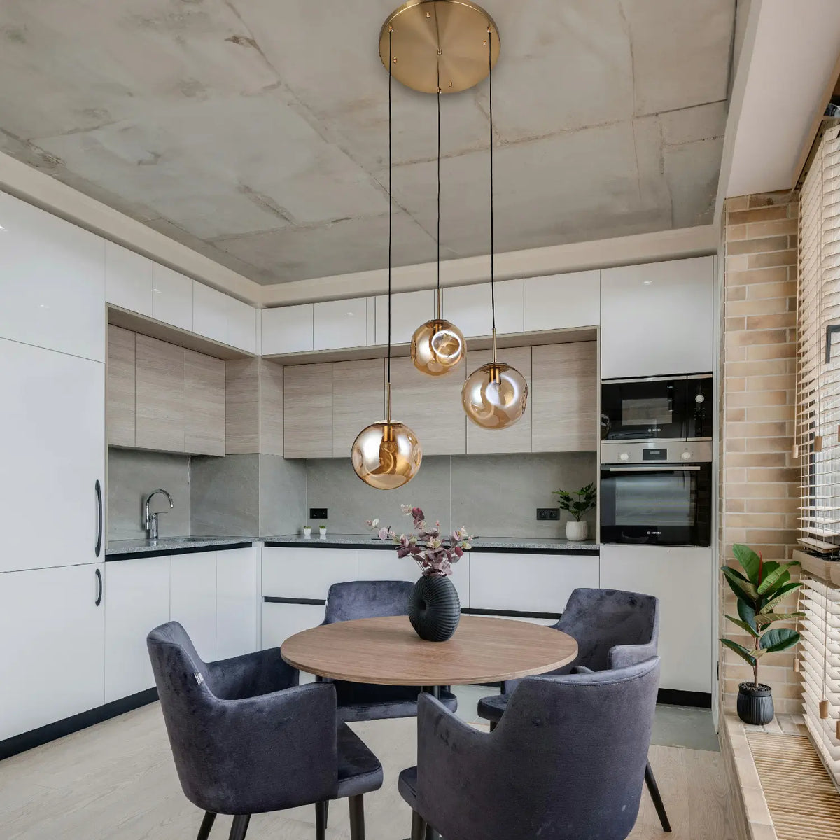Candil Decorativo 2CLDI103 Ámbar y Dorado Class Iluminación