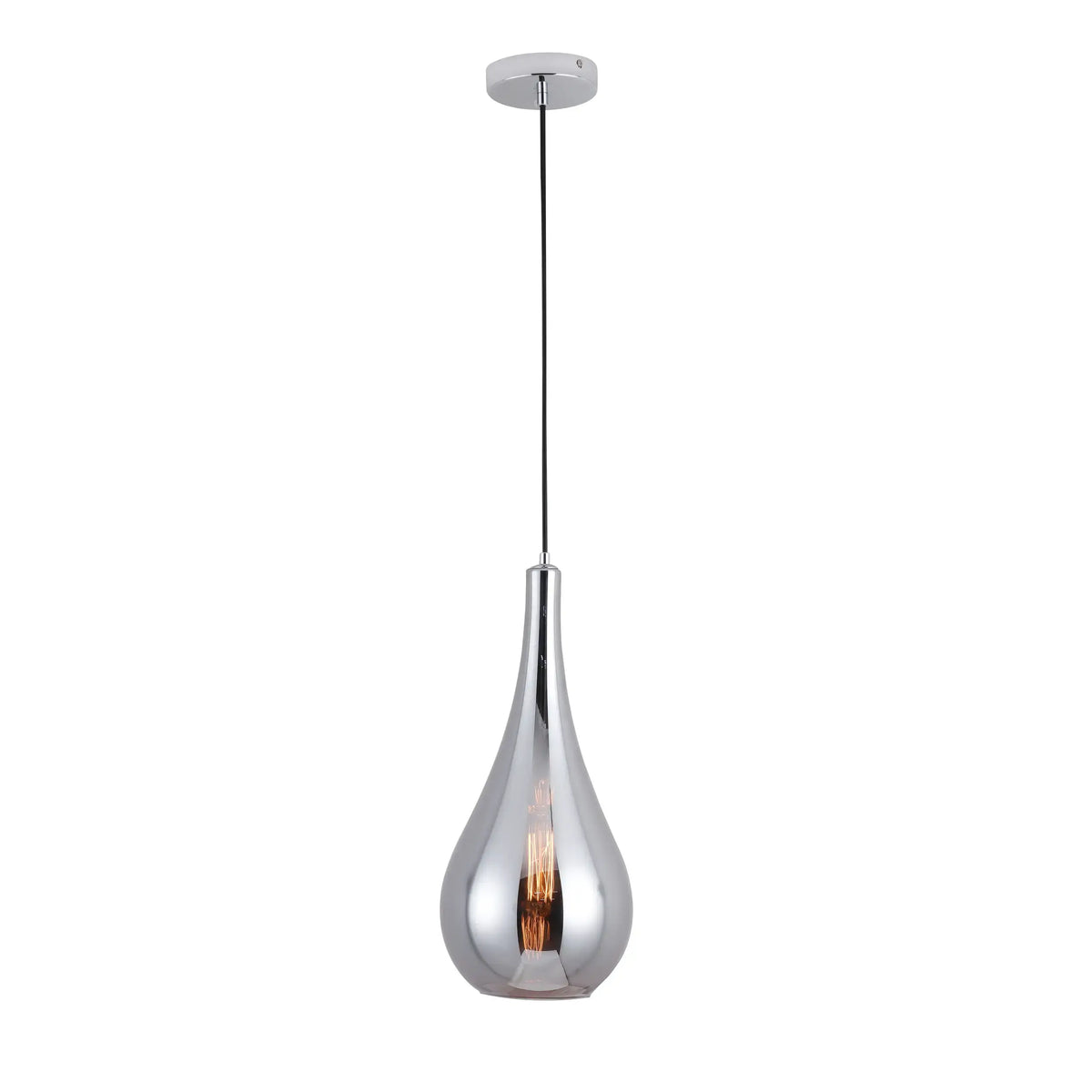 Candil Contemporáneo 2CLDI24 Cromo Humo Individual Class Iluminación