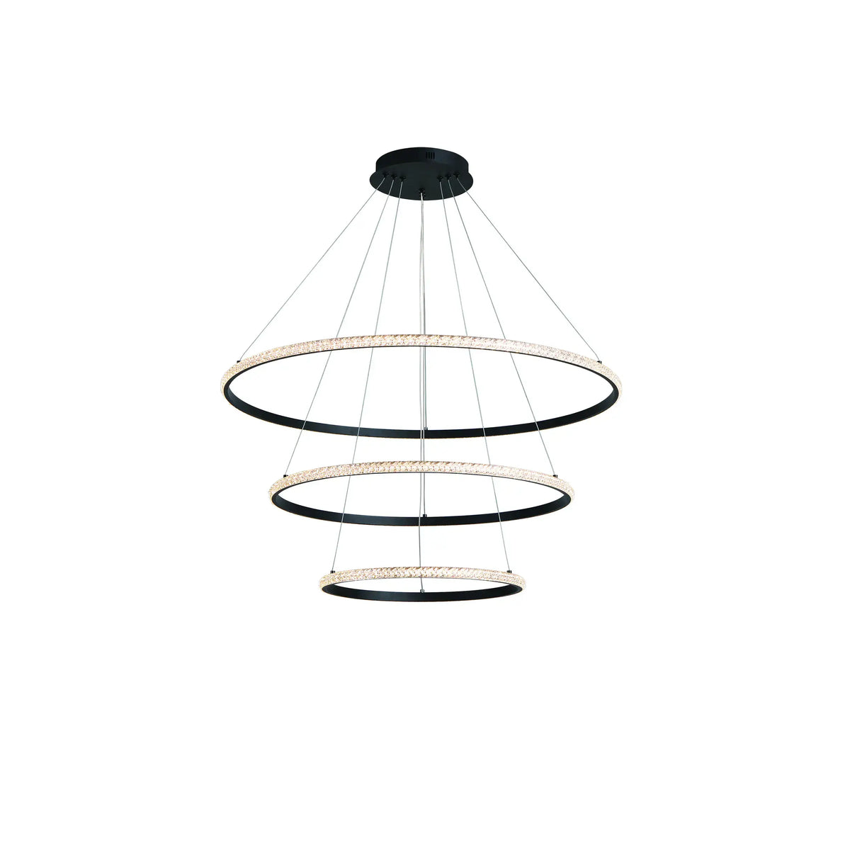 Candil Minimalista 2CLTP644 Negro con LED Doble Altura Class Iluminación