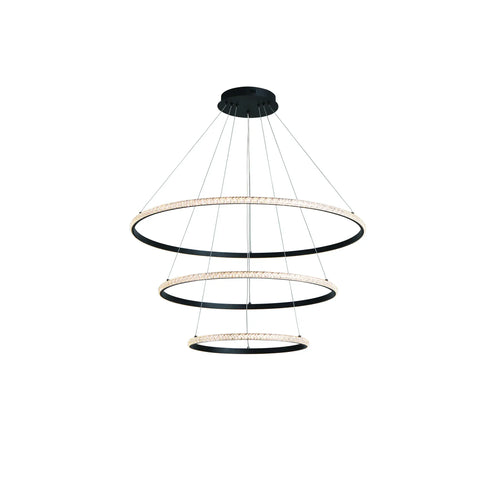 Candil Minimalista 2CLTP644 Negro con LED Doble Altura Class Iluminación