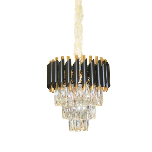 Candil Decorativo 2CLWL18 – Estilo Clásico en Negro y Dorado con Cristales para Espacios Elegantes