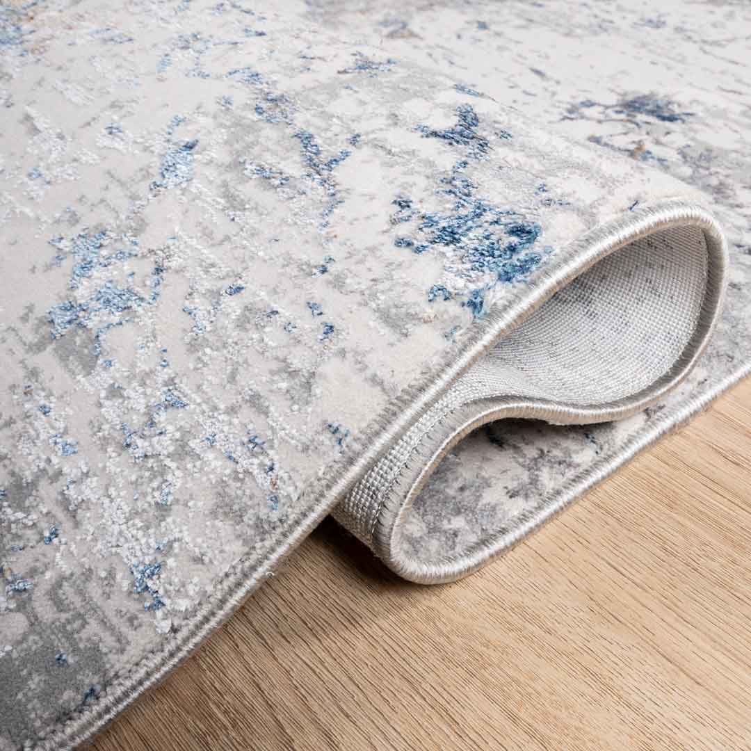 Tapete Decorativo Adara T2255 Crema / Azul – Abstracto · Interior