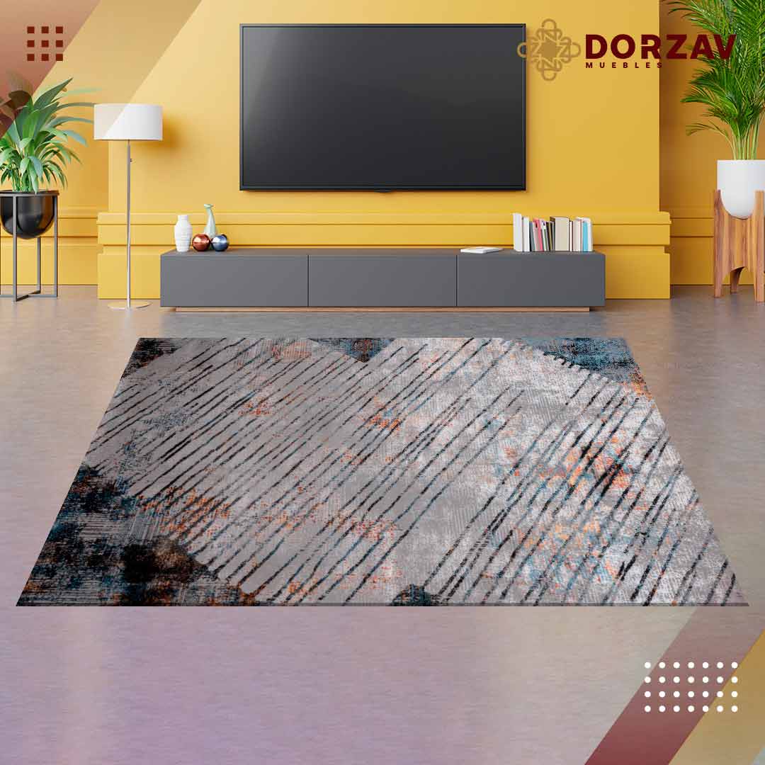 Tapete Decorativo Adara T2256 Gris / Crema / Oro – Abstracto · Interior