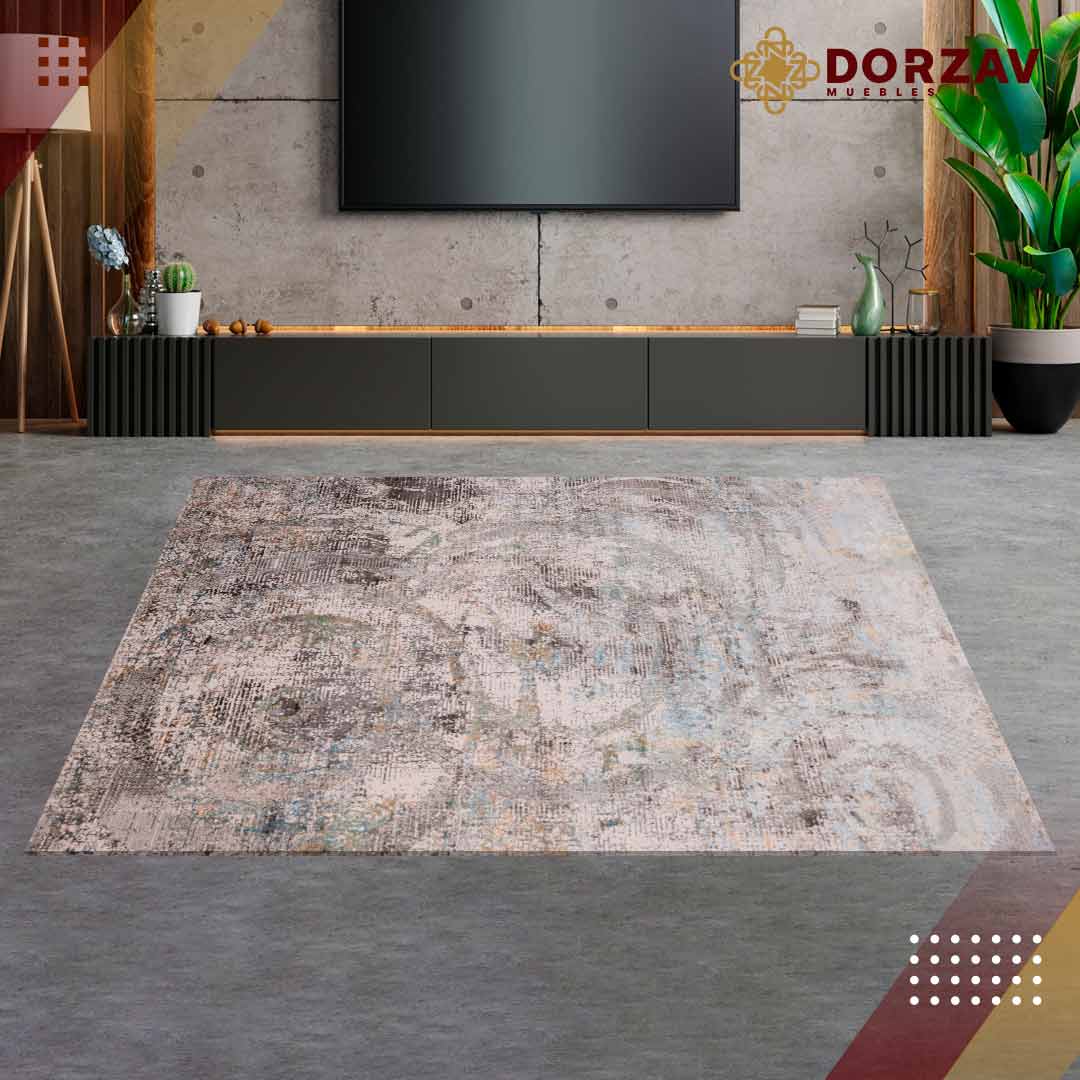 Tapete Decorativo Adara T2257 Verde / Oro / Gris – Abstracto · Interior