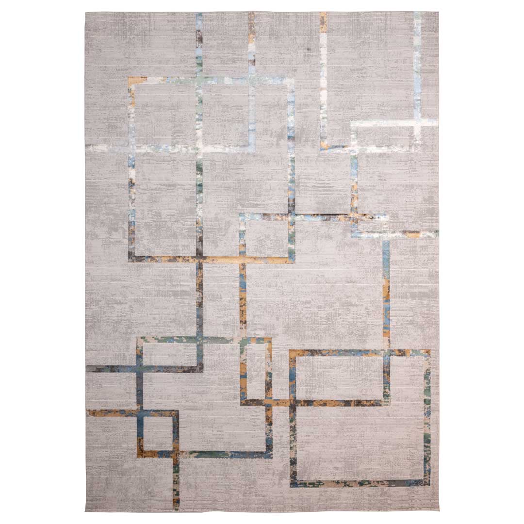 Tapete Decorativo Adara T2261 Verde / Oro – Geométrico · Interior