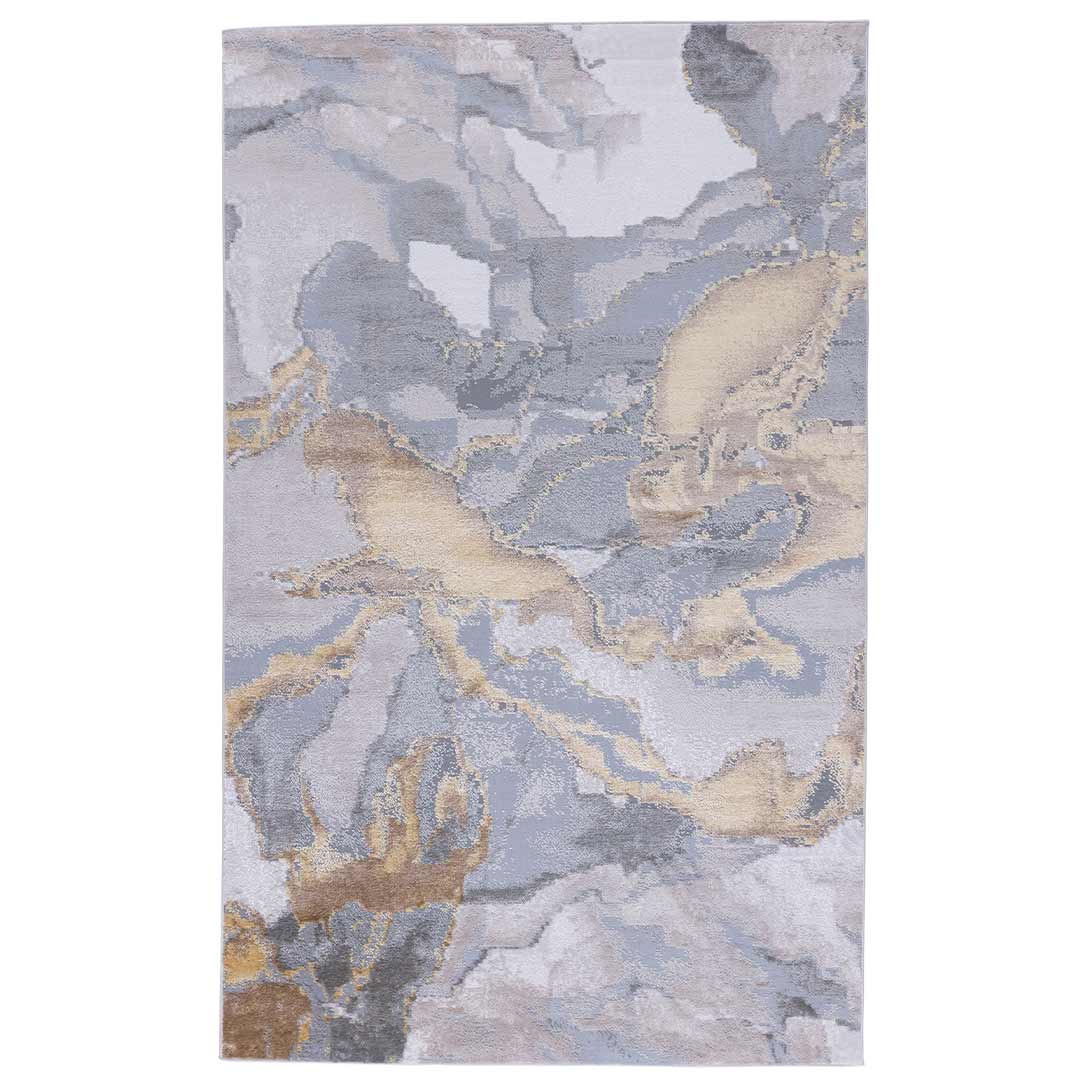 Tapete Decorativo Amira 1012C Gris / Oro – Abstracto · Interior