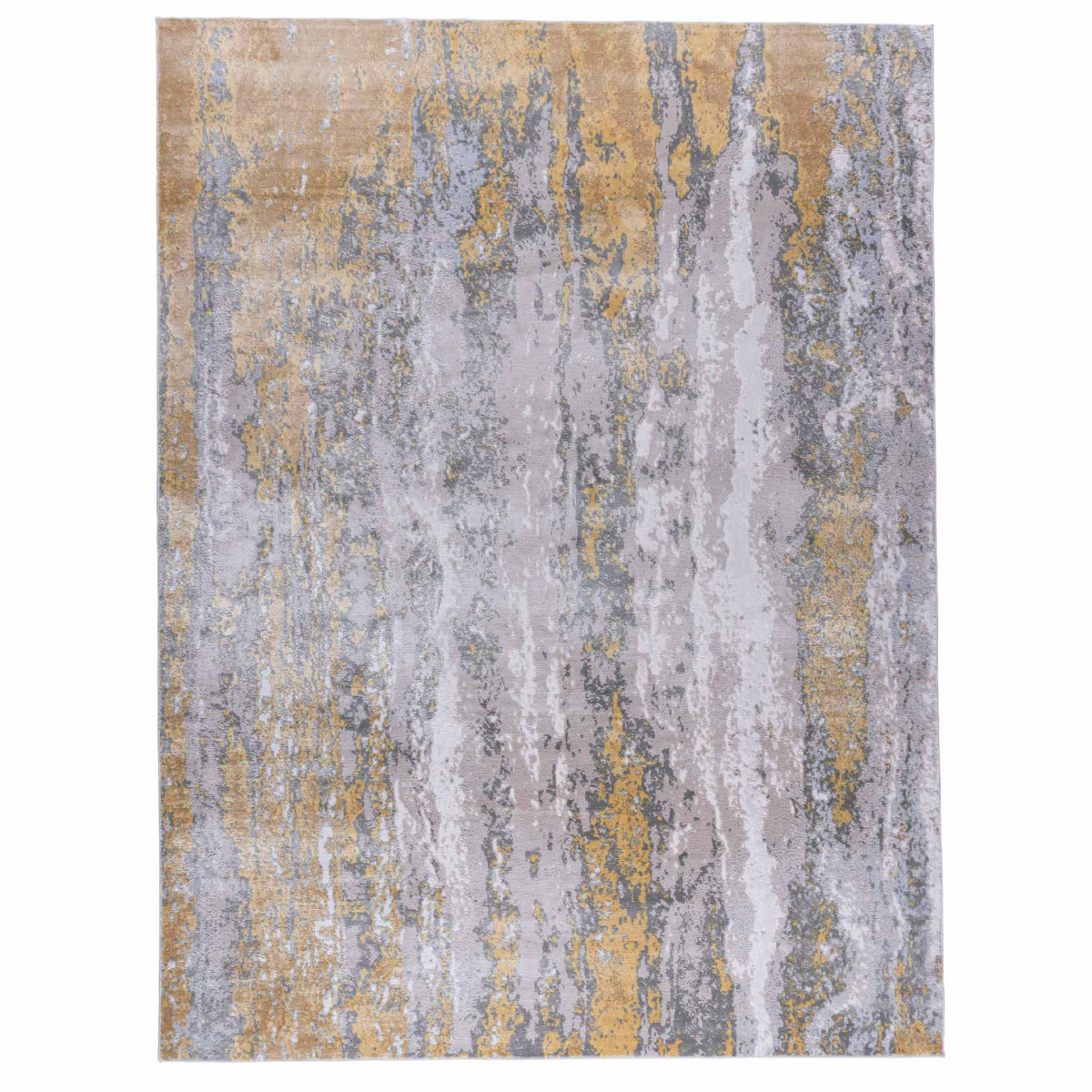 Tapete Decorativo Amira 1023C Dorado / Gris – Abstracto · Interior