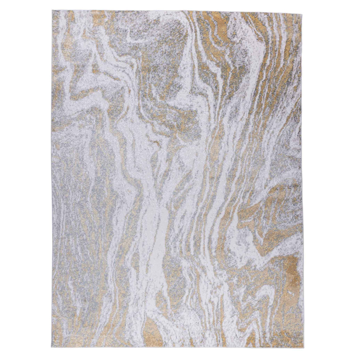 Tapete Decorativo Amira 1025C Dorado / Gris – Abstracto · Interior