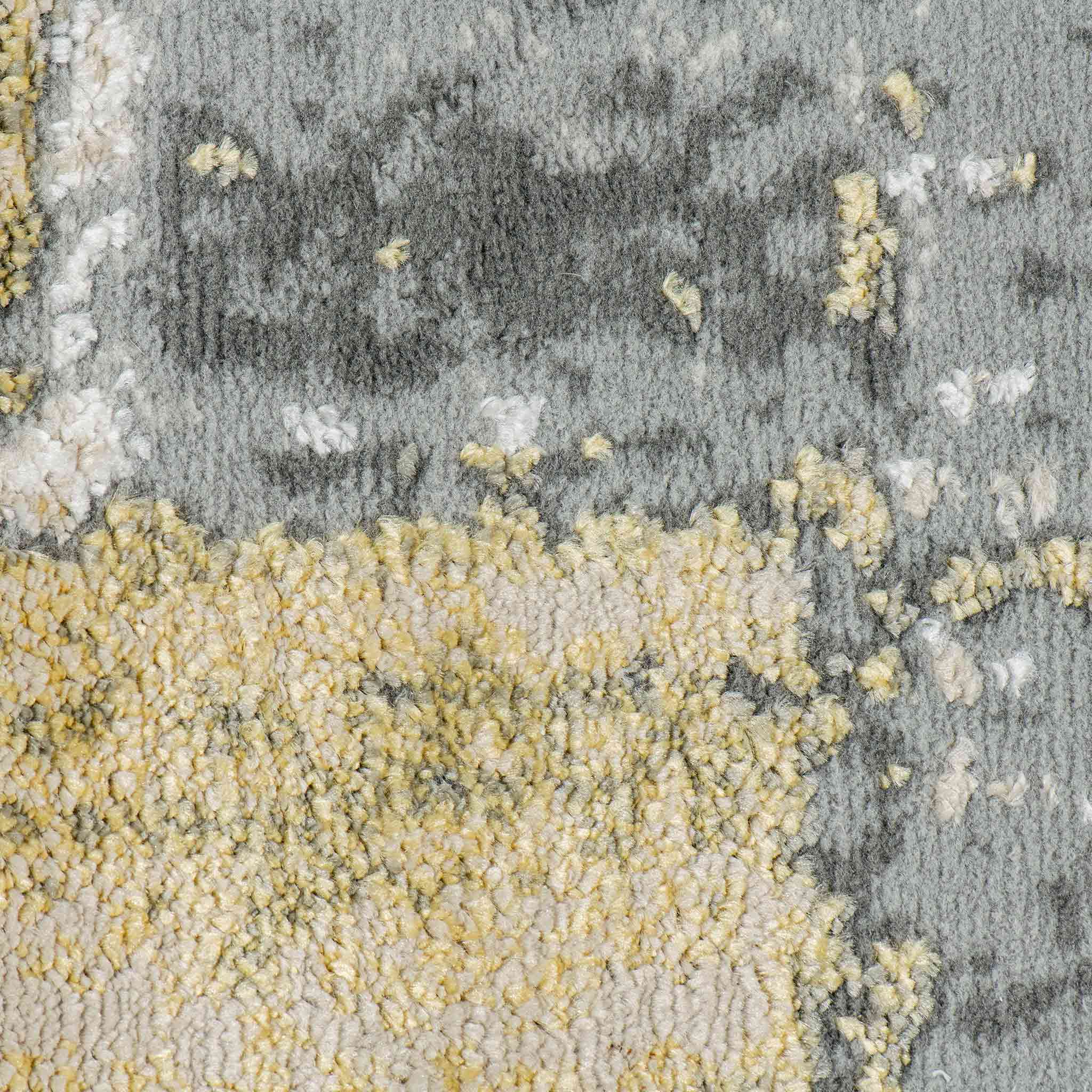 Tapete Decorativo Amira 1037C Dorado / Gris – Abstracto · Interior