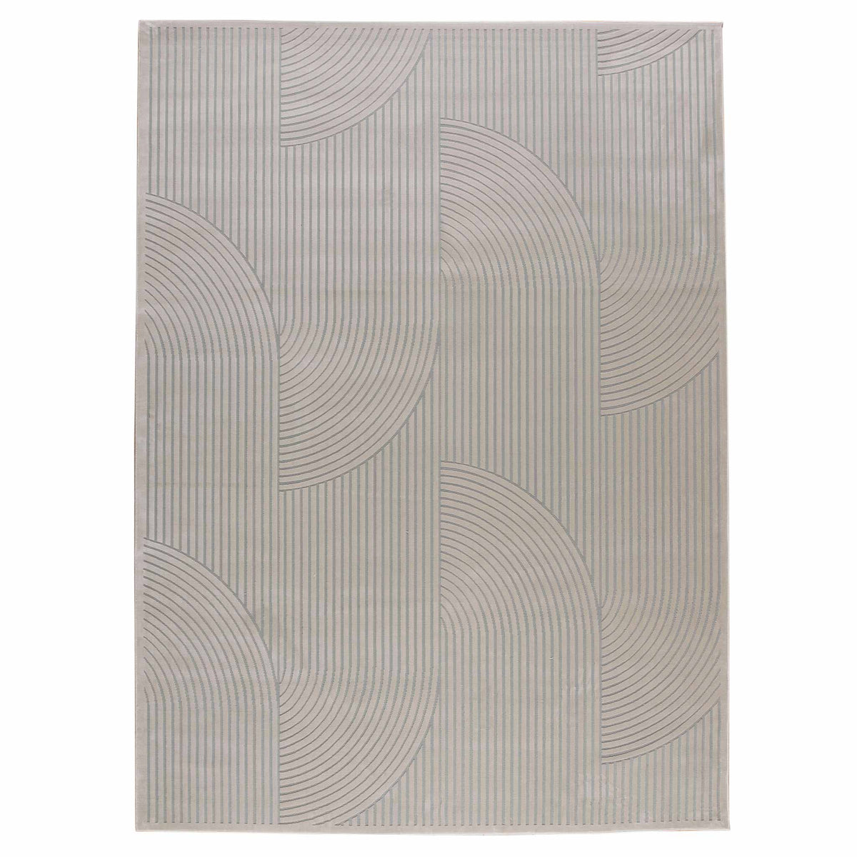 Tapete Decorativo Atmer 1067C Ivory / Gris – Geométrico · Interior