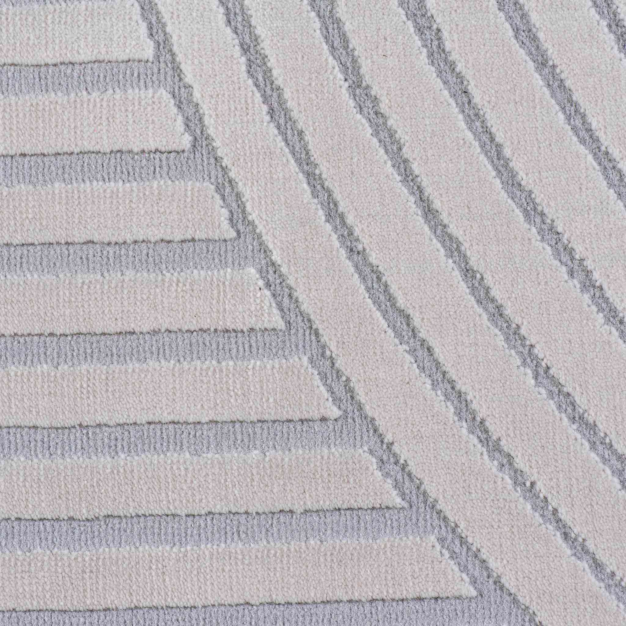 Tapete Decorativo Atmer 1067C Ivory / Gris – Geométrico · Interior