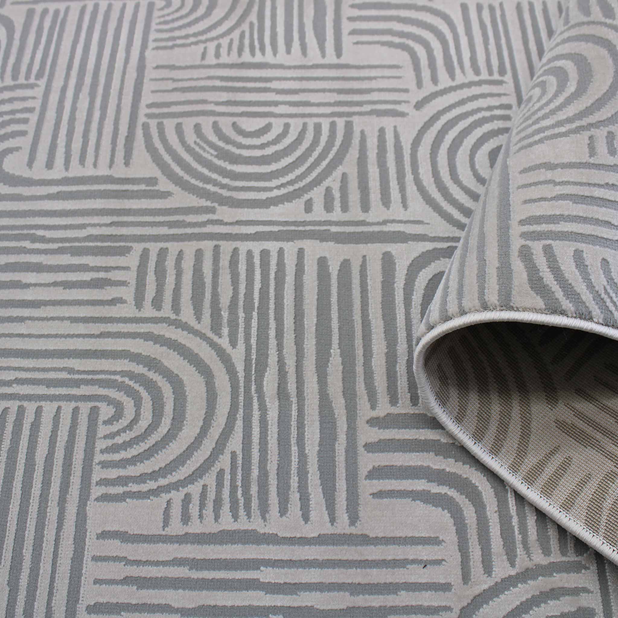 Tapete Decorativo Atmer 1080C Gris / Ivory – Geométrico · Interior