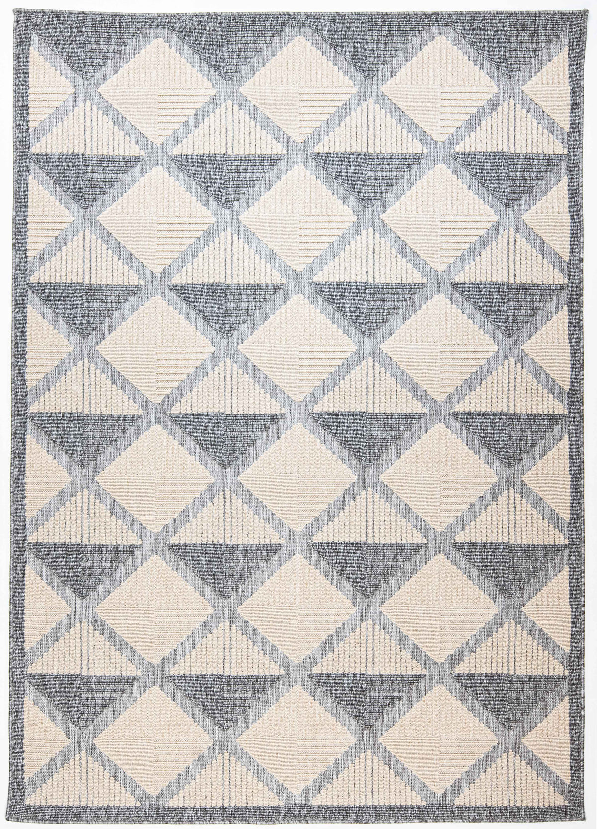 Tapete Decorativo Aria T2314 Gris / Crema – Geométrico · Exterior