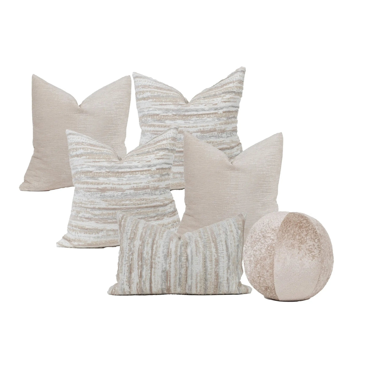 Set 6 Cojines Decorativos A&A Alba — Serenidad Neutral Atemporal · Interior