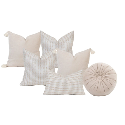 Set 6 Cojines Decorativos A&A Alba — Serenidad Natural en Beige · Interior