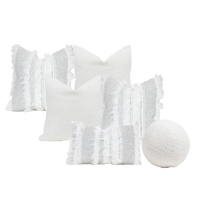 Set 6 Cojines Decorativos A&A Alba — Serenidad Blanca Texturizada · Interior