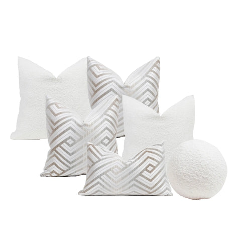 Set 6 Cojines Decorativos A&A Alba — Serenidad Nórdica Blanca · Interior
