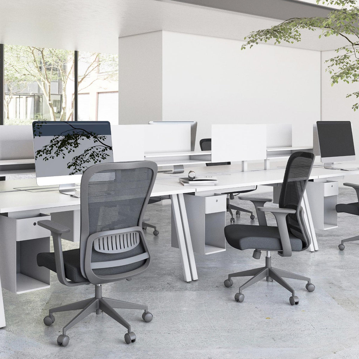 Silla Operativa OHE-175 Negro – Comodidad Profesional con Cabecera Ajustable