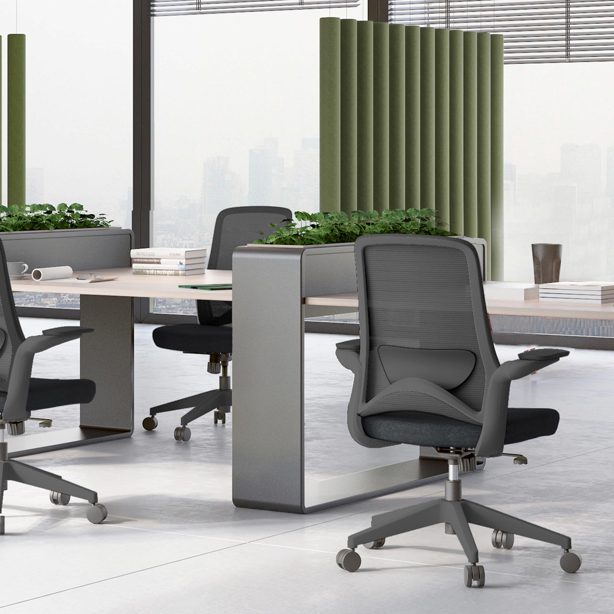 Silla Operativa OHE-111 Negro – Estilo Contemporáneo con Ergonomía Total
