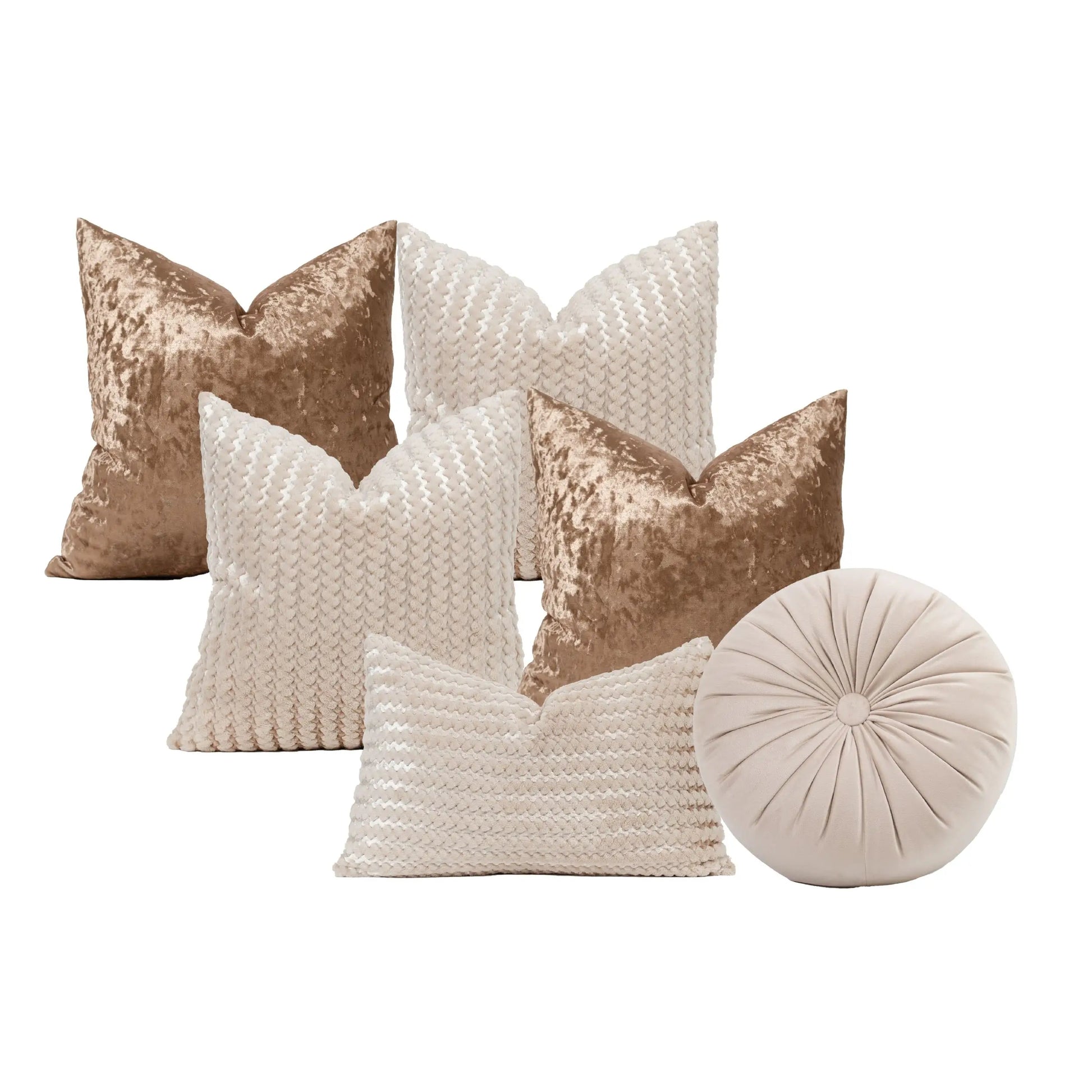 Set 6 Cojines Decorativos A&A Atardecer — Calidez Terrosa Contemporánea · Interior