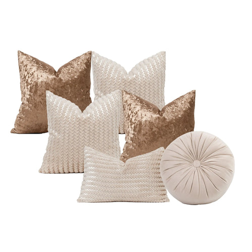 Set 6 Cojines Decorativos A&A Atardecer — Calidez Terrosa Contemporánea · Interior