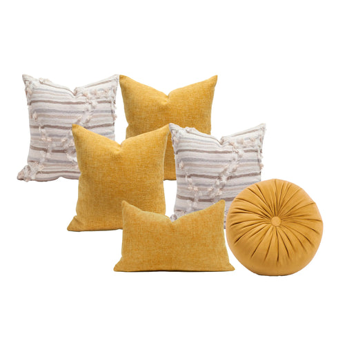 Set 6 Cojines Decorativos A&A Atardecer — Calidez Natural · Interior
