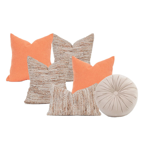 Set 6 Cojines Decorativos A&A Atardecer — Calidez Coral · Interior
