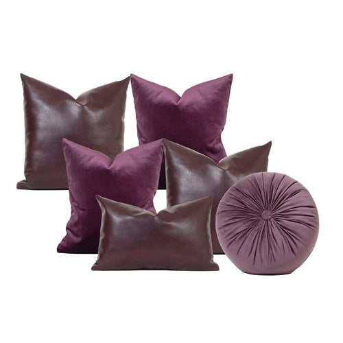 Set 6 Cojines Decorativos A&A Aurora — Elegancia Morada Aterciopelada · Interior